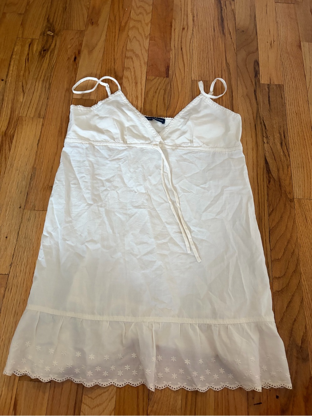 Brandy Melville White Lace-Trim Cotton Slip Dress Never Worn